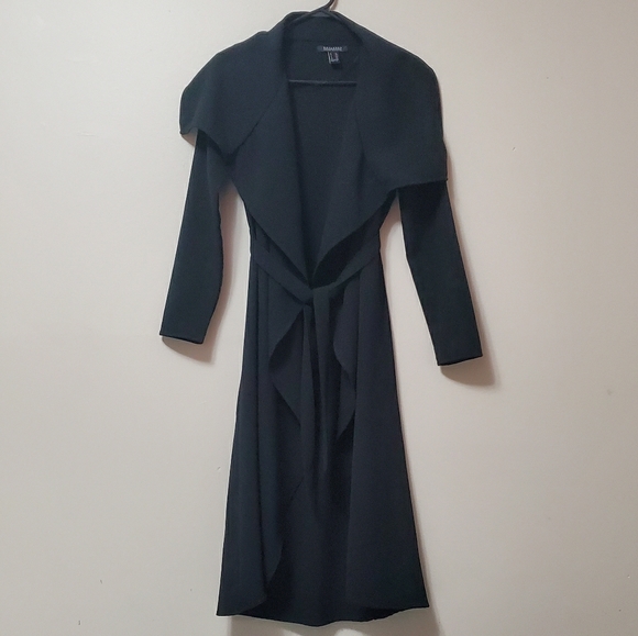 Revamped Jackets & Blazers - NWOT Black waterfall trench coat